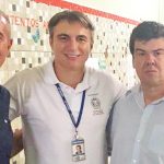 Guto Garcia, Secretário de Educação de Macaé, Pedro Fernandes e Welberth Rezende, em encontro no começo do ano – Divulgação