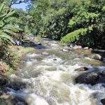 Nível do Rio São Pedro, que corta distritos como o de Glicério, apresentou aumento no seu nível na manhã desta segunda-feira. Até o momento, ele segue em estágio de alerta (laranja) – Arquivo O DEBATE