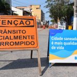 Empresa pede para que a população respeite a sinalização e evite estacionar nos locais onde haverá as intervenções – Divulgação/ BRK Ambiental