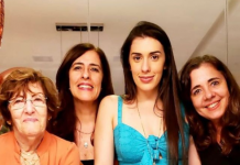 Lina Orrico, 83, com as filhas e a neta - Foto acervo pessoal