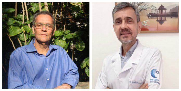 Médicos Luiz Queiroz (azul) e Italo Almeida (branco) Crédito Divulgação