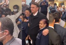 Bolsonaro e Michelle visitam PMs baleados e são ovacionados