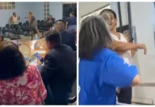 Esposa de Vereador agride servidora com um tapa na cara. Veja o vídeo