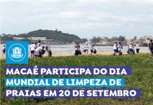 Macaé participa do Dia Mundial de Limpeza de praias em 20 de setembro