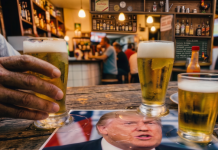 Donald Trump na roda de chope