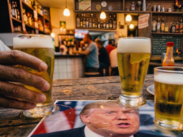 Donald Trump na roda de chope