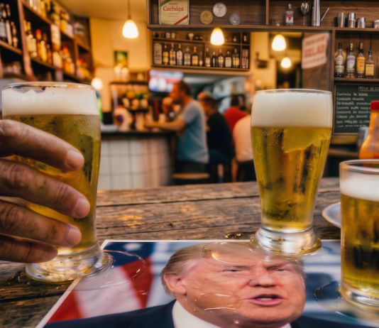 Donald Trump na roda de chope